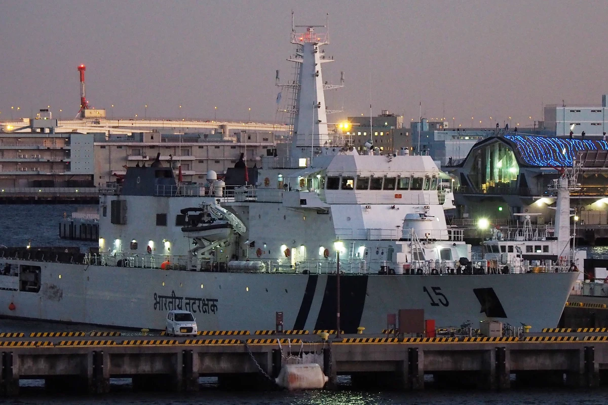 Indian Coast Guard ship Shaunak photographed in January 2025
