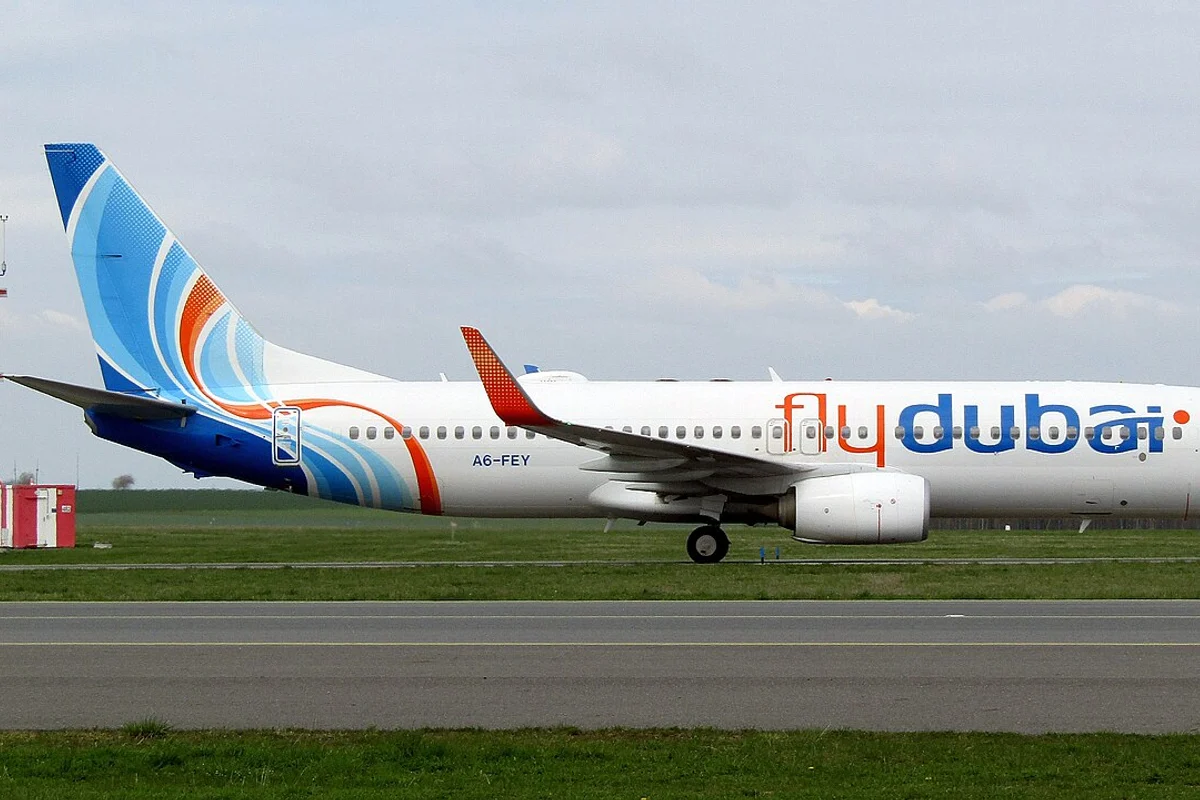 Flydubai Boeing 737-800 at Prague in April 2017