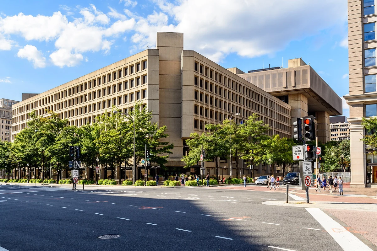 FBI headquarters exterior in Washington in 2019
