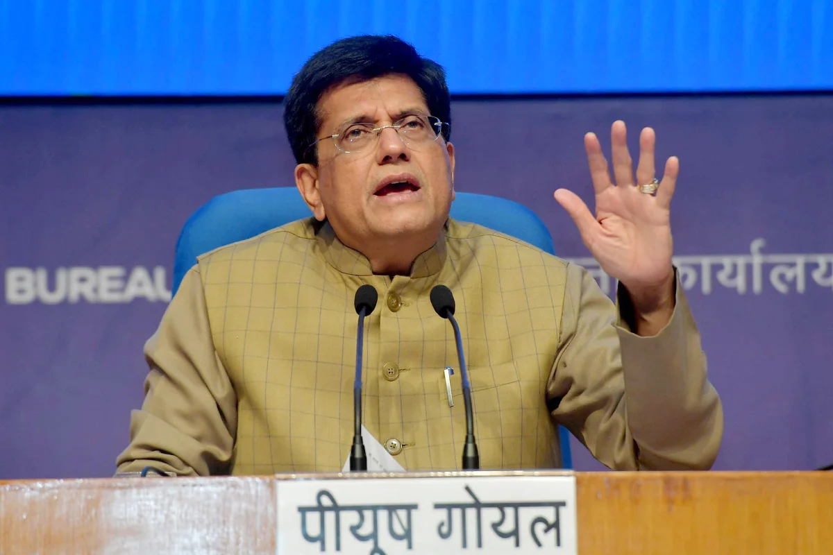 Commerce and Industry Minister Piyush Goyal briefing the media in New Delhi