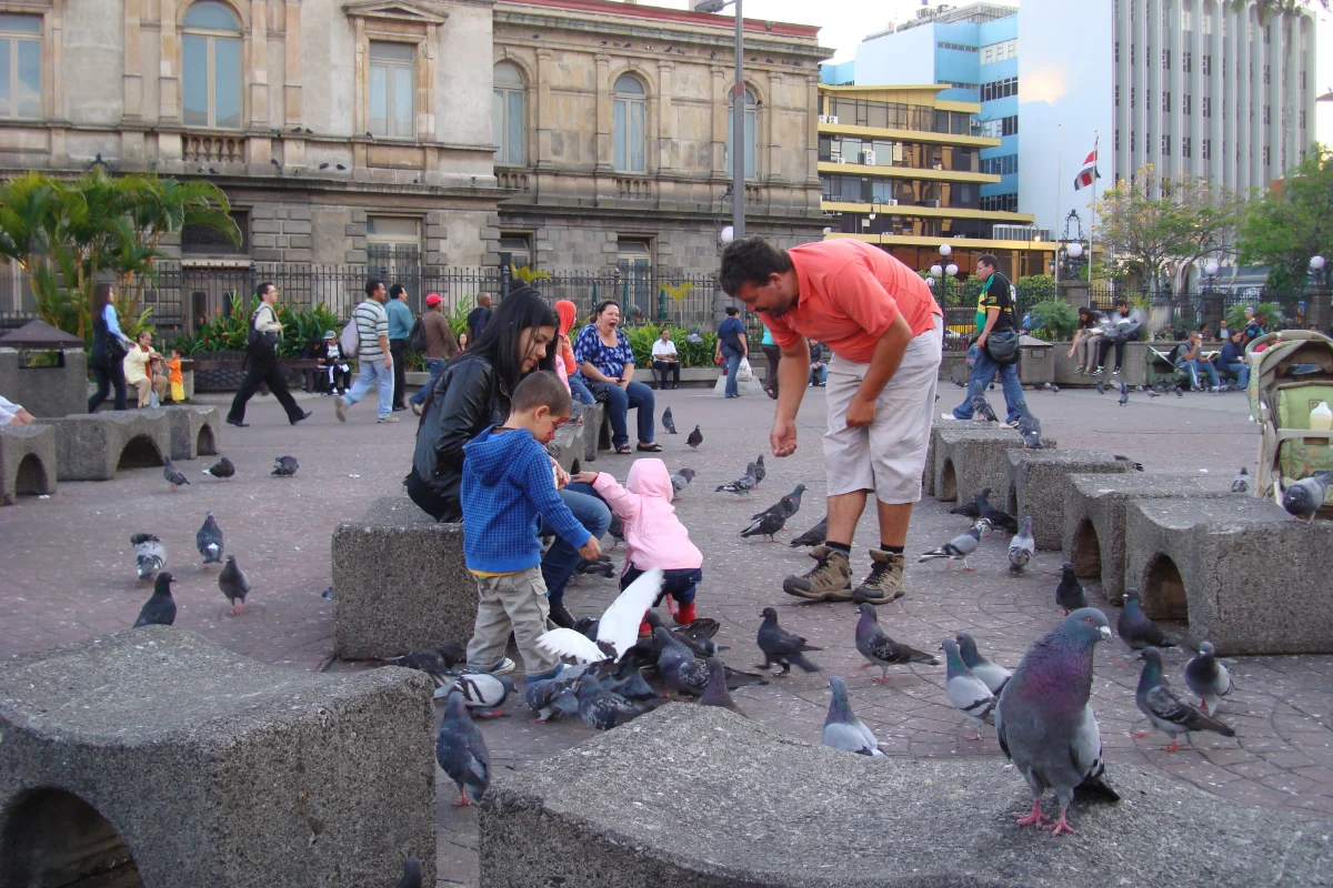 A public square in central San José, Costa Rica