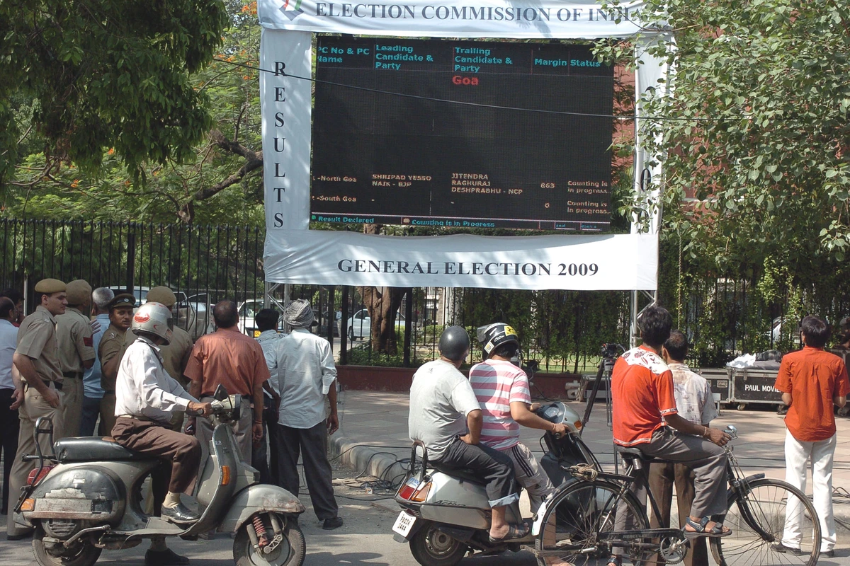 Election Commission results display in 2009