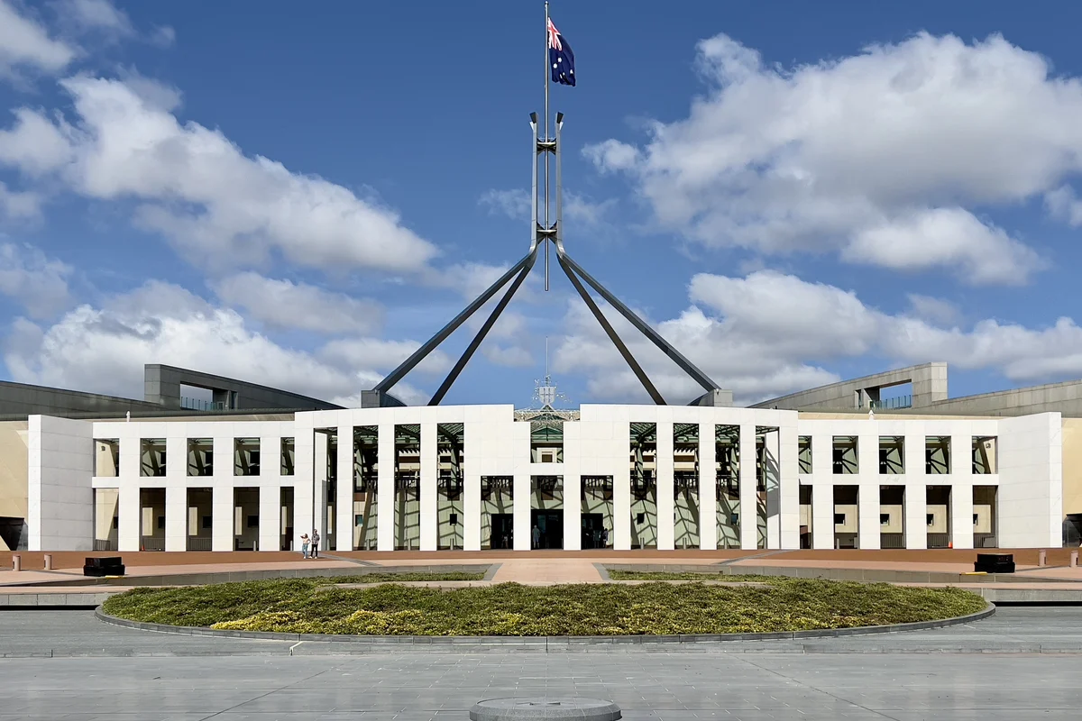 Parliament House in Canberra, illustrating the Australian legal context for migrant worker rights